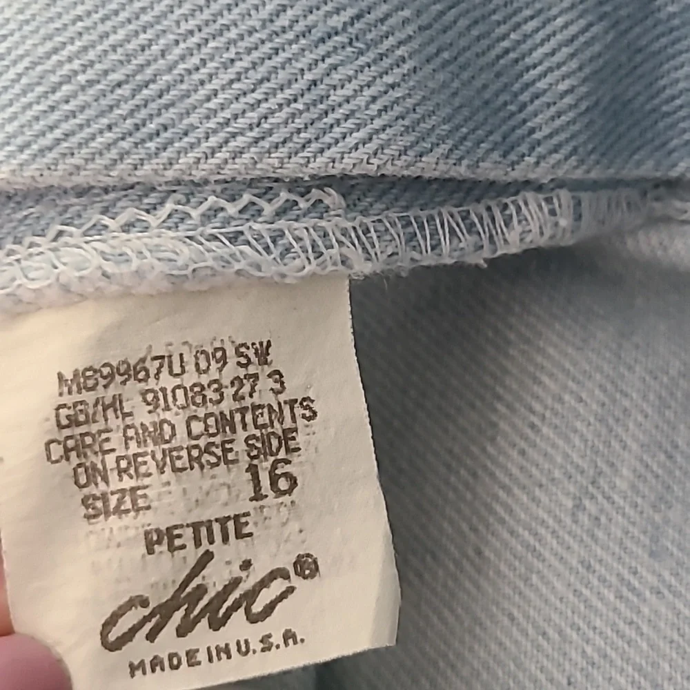 Vintage  80s High Waisted Chic Jeans Size 16 - Picture 5 of 7
